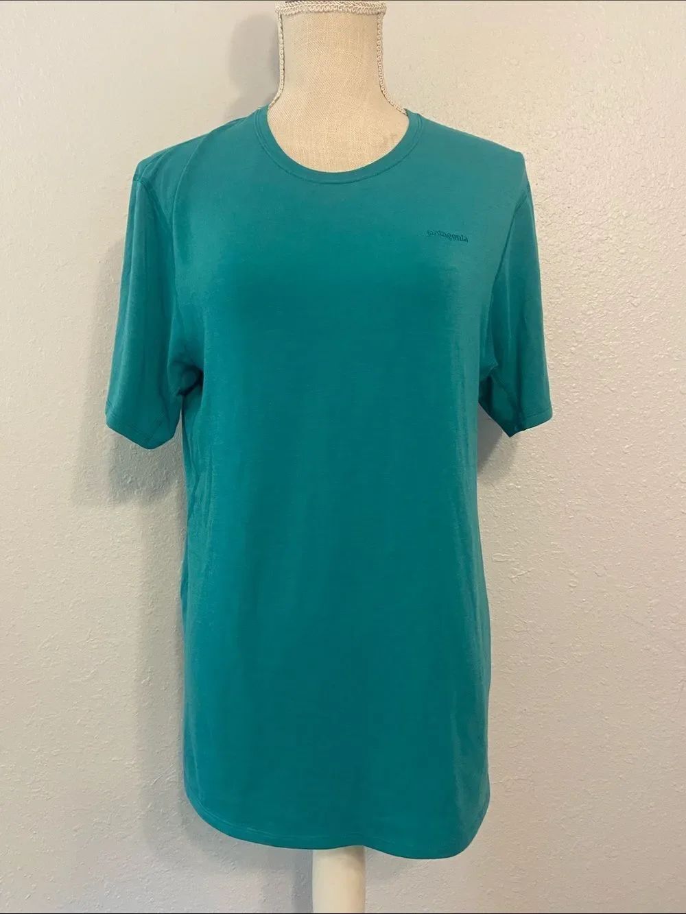 Patagonia Turquoise Short Sleeve Lightweight T-Shirt Size Small